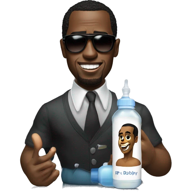 p diddy with a baby oil bottle emoji