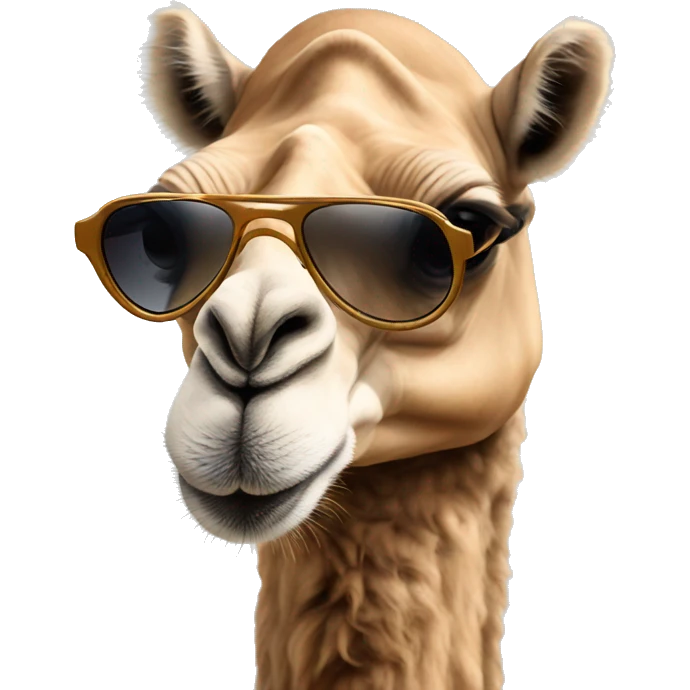 Camel with sunglasses emoji