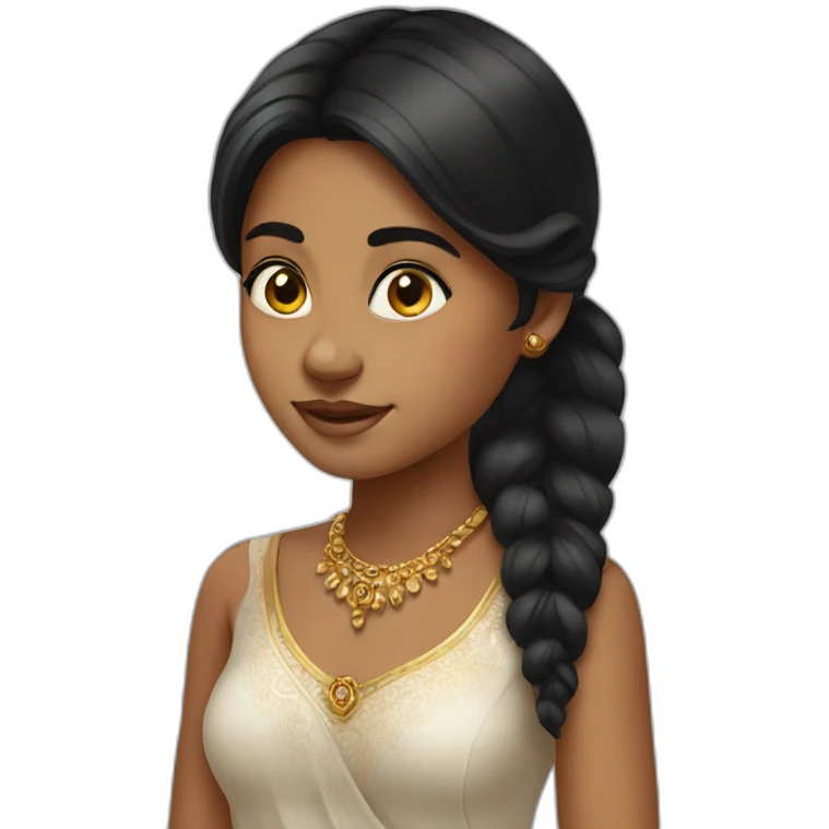 black-hair-cute-indian-girl emoji
