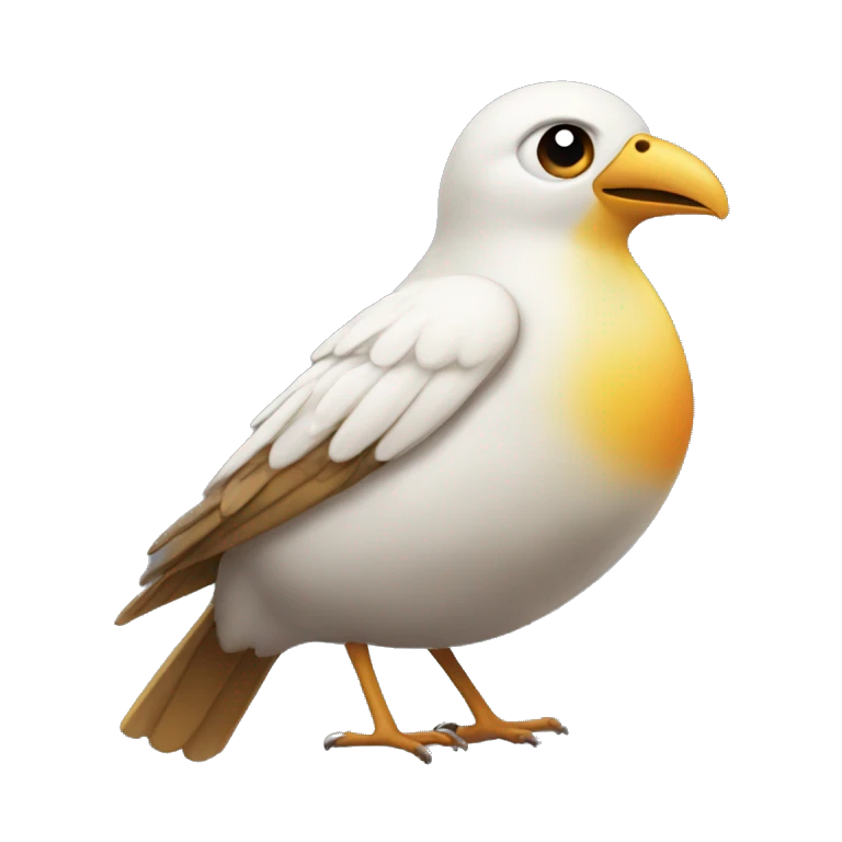 A bird farting 💨 emoji