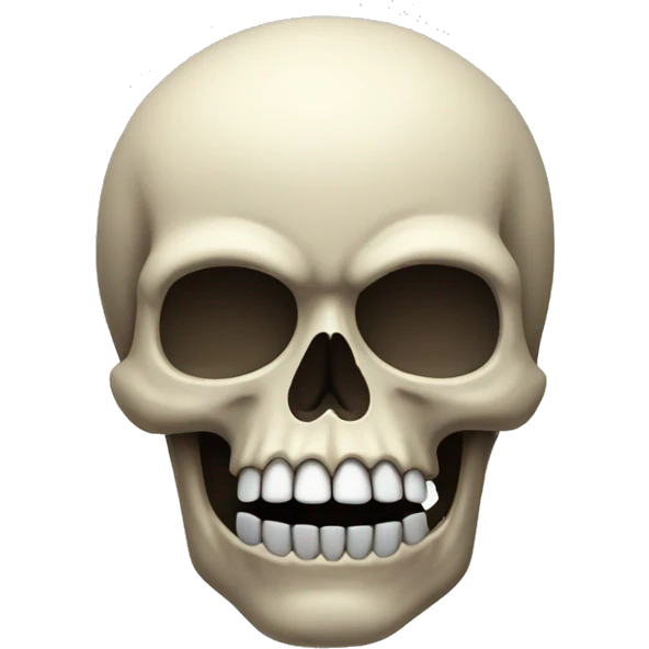 Flustered skull emoji