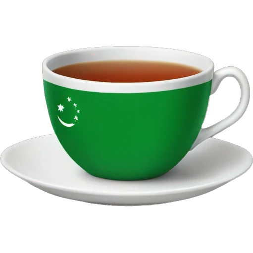 Turkmenistan flag tea emoji
