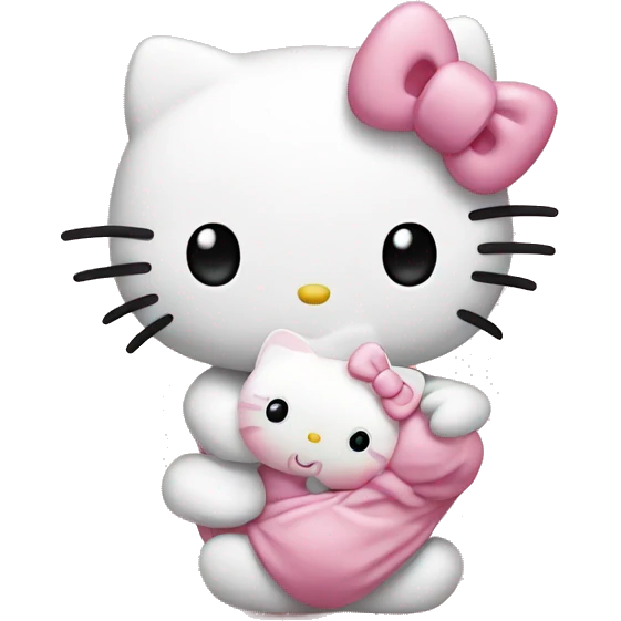 Hello kitty with baby  emoji