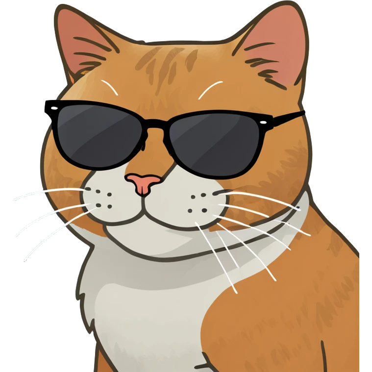 Cat with sunglasses emoji