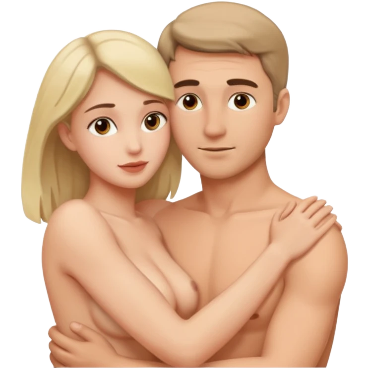Homem e mulher fazendo amor sem roupa emoji