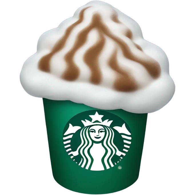Starbucks coffee with cold foam emoji