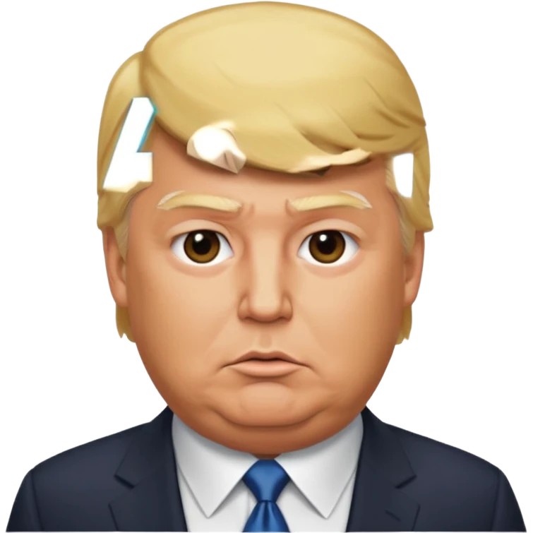 no... MAKE THESE CHANGES AT AN ISOMETRIC OVERHEAD ANGLE, WITH THE FULL FIGURE, MAKE IT MUCH MORE REALISTIC, ESPECIALLY IN THE DONALD TRUMP FACE AND HAIR, MUCH MORE ELDERLY, AND MUCH MORE OBESE, TO REFLECT HIS REALITY emoji