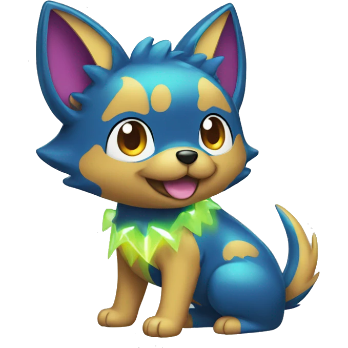 Colorful Shiny Electric Dog Pokémon emoji