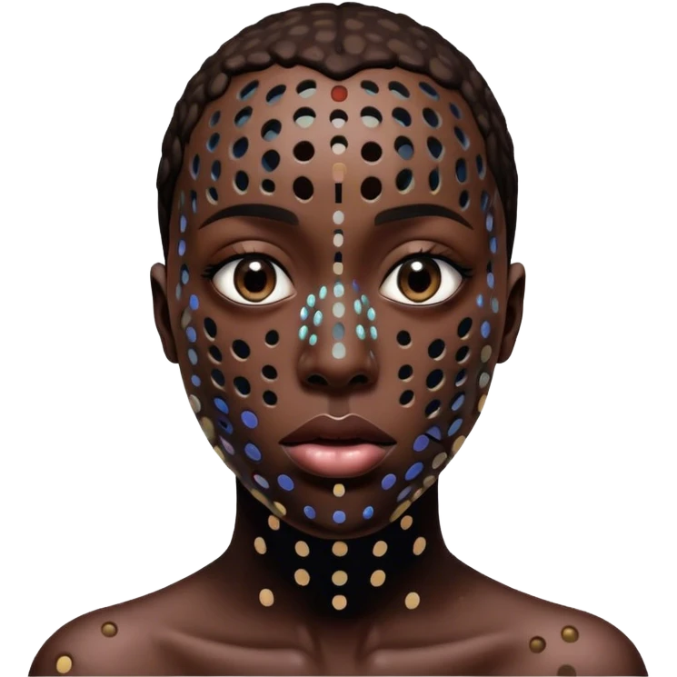 Noeyes Trypophobia glitched face  emoji