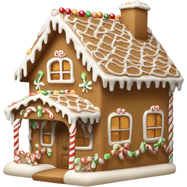 Beige gingerbread house emoji