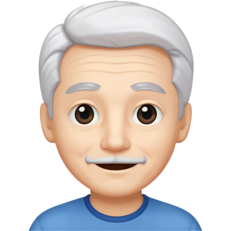 pure white hair, cute mature Boy, black eye brows emoji