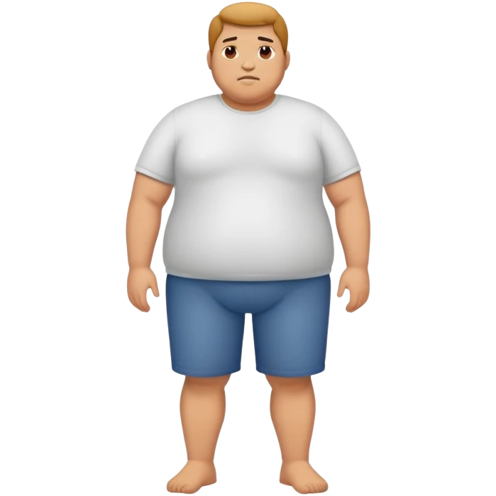 full body overweight male figure standing emoji