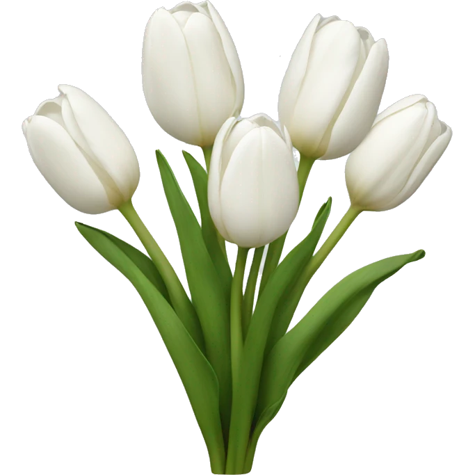 White tulips emoji