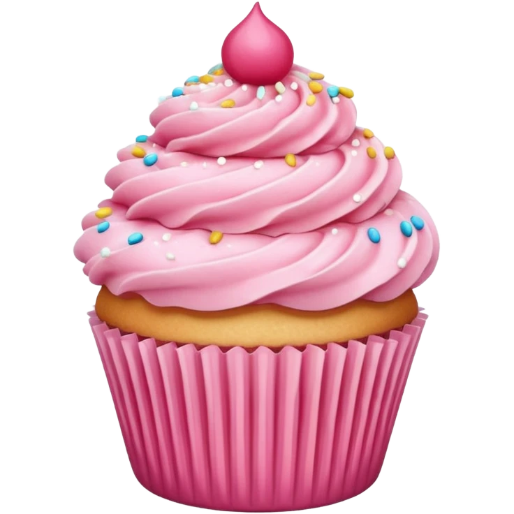 Cupcake with pink icing emoji