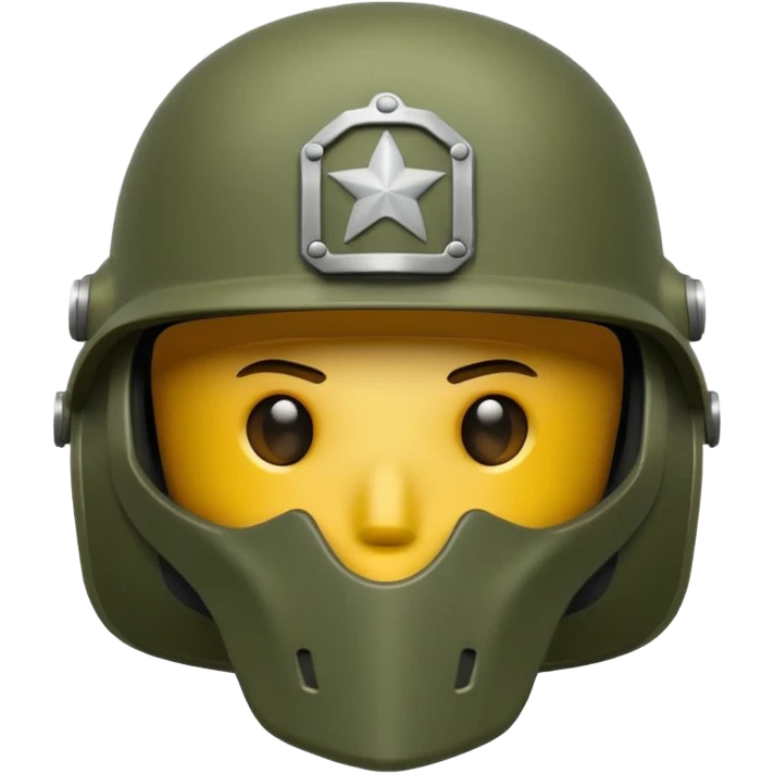 military helmet front view emoji