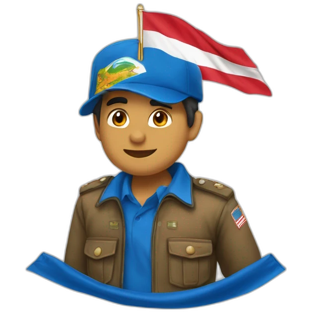 ASME un emoji de una persona sosteniendo la bandera de Nicaragua  emoji