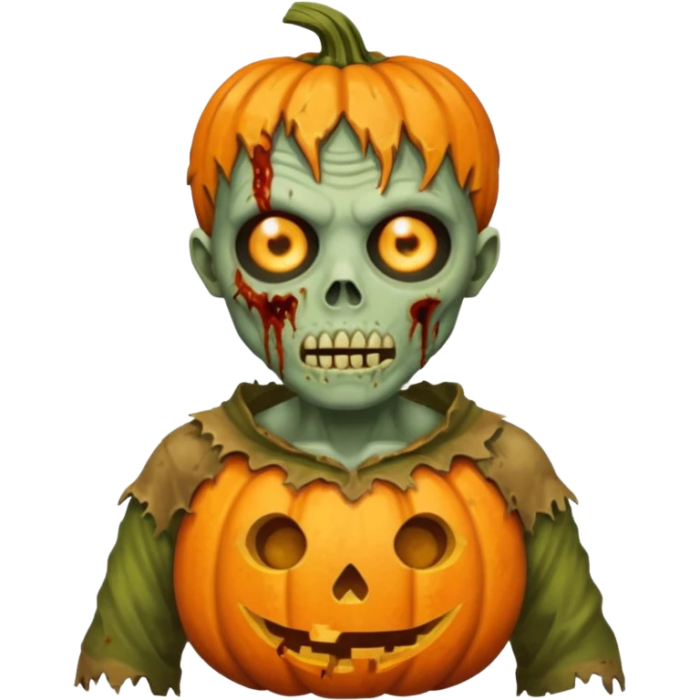 zombie with pumpkin emoji