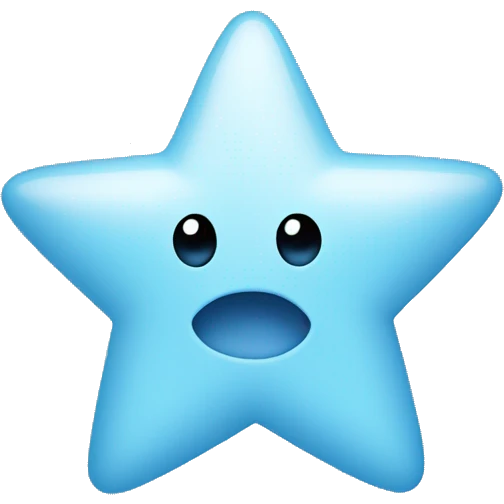 Baby blue star emoji