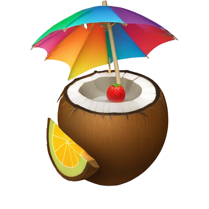 Coconut cocktail emoji