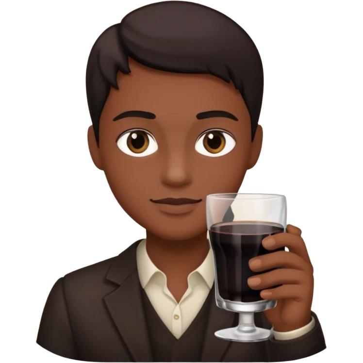 small glass in hand with drink emoji