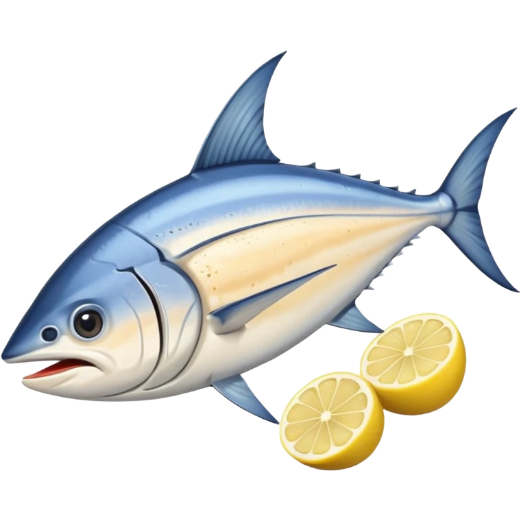 cooked swordfish with lemon slice emoji
