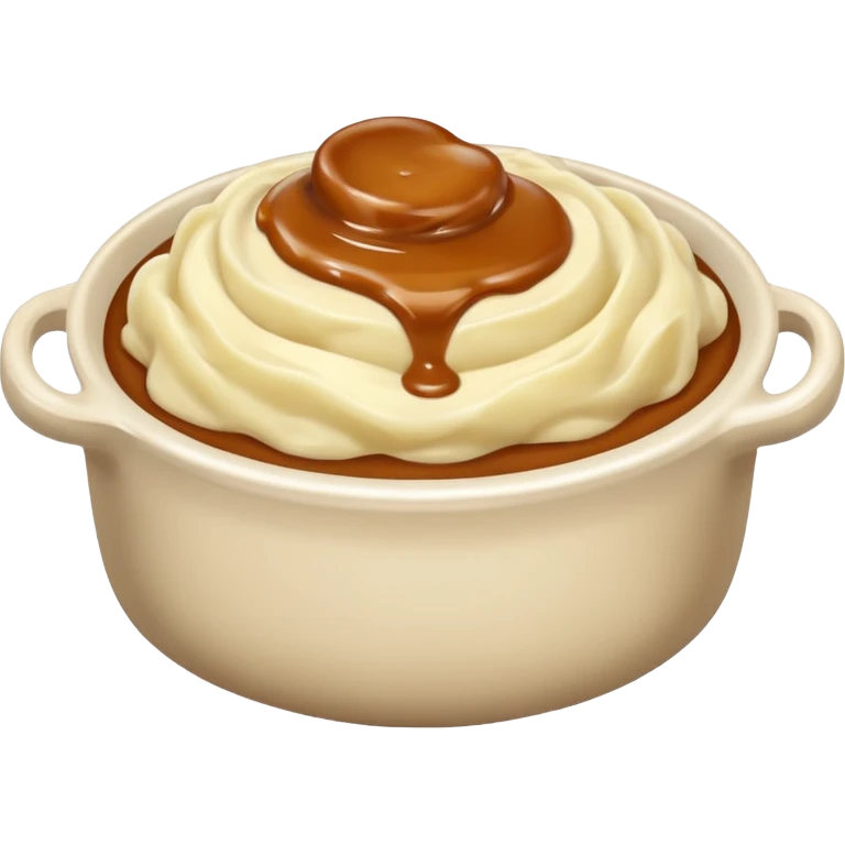 Mashed potatoes with gravy  emoji