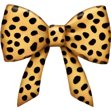 Cheetah print bow emoji