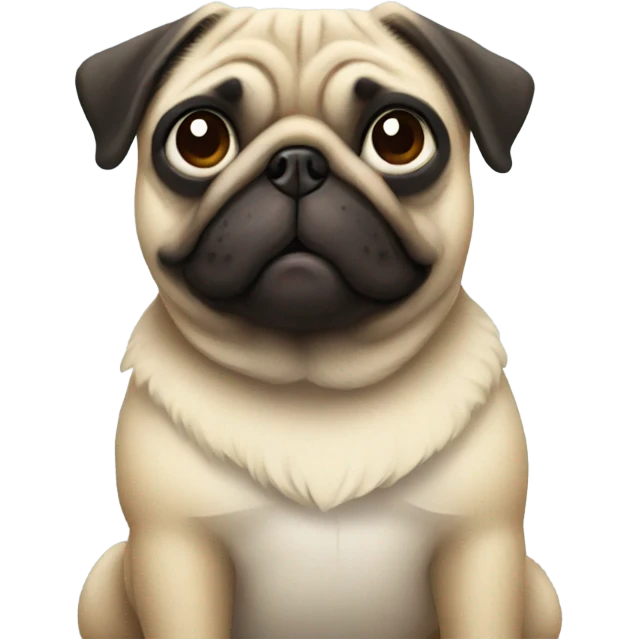 Pug peace sign emoji