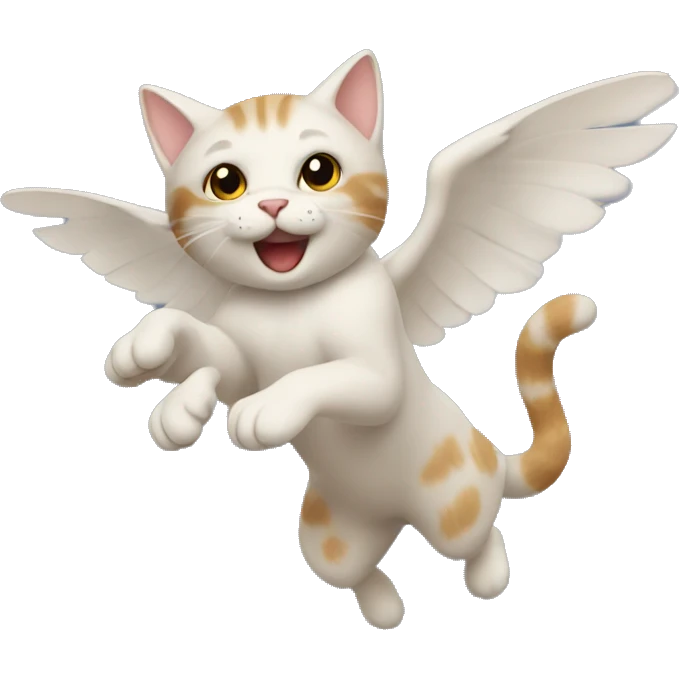 Cat flying emoji