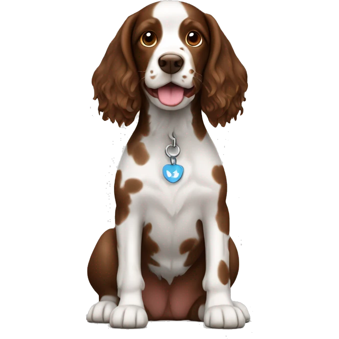 Liver with light brown spotted springer spaniel dog emoji