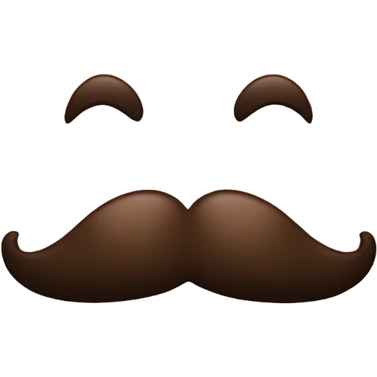 Brown mustache emoji