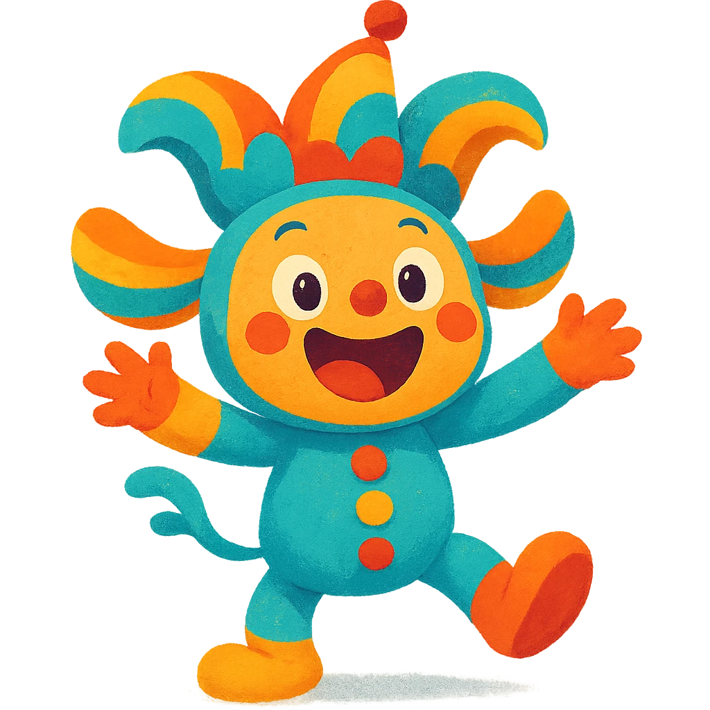 labobo character, playful and imaginative, colorful, whimsical style, joyful expression emoji