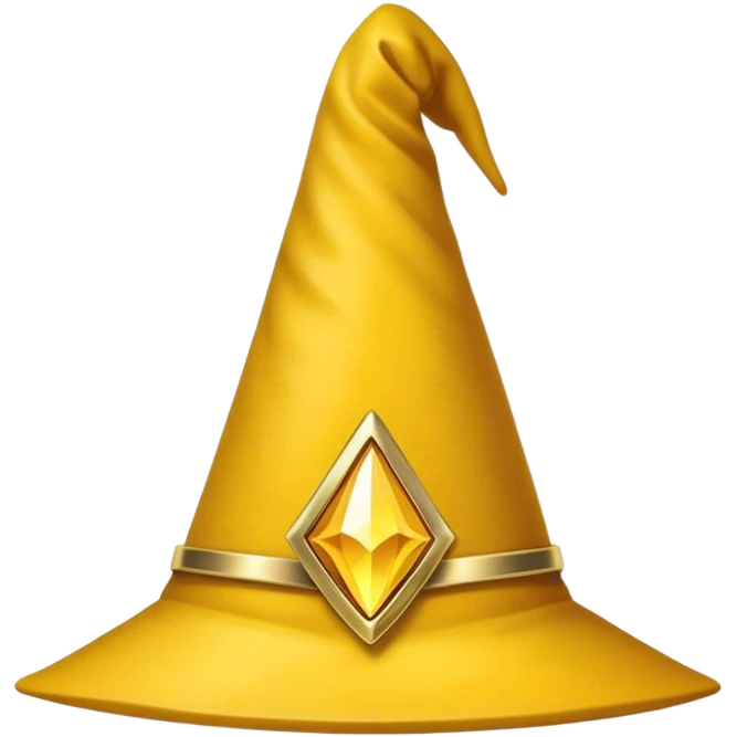 yellow wizard hat emoji