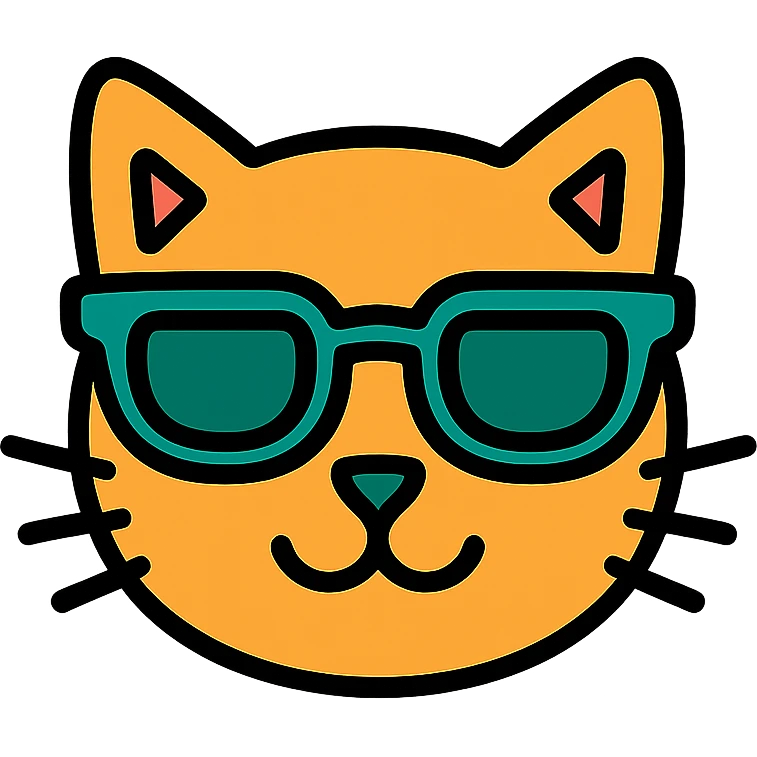 A cat wearing sunglasses emoji