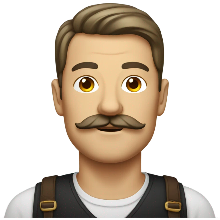 german guy with square mustchar emoji