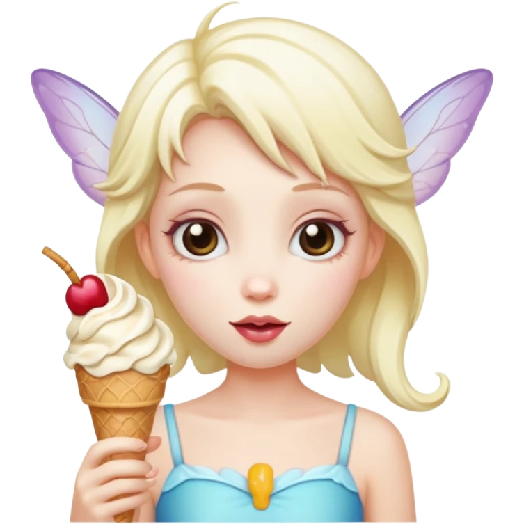 Fairy with ice cream emoji