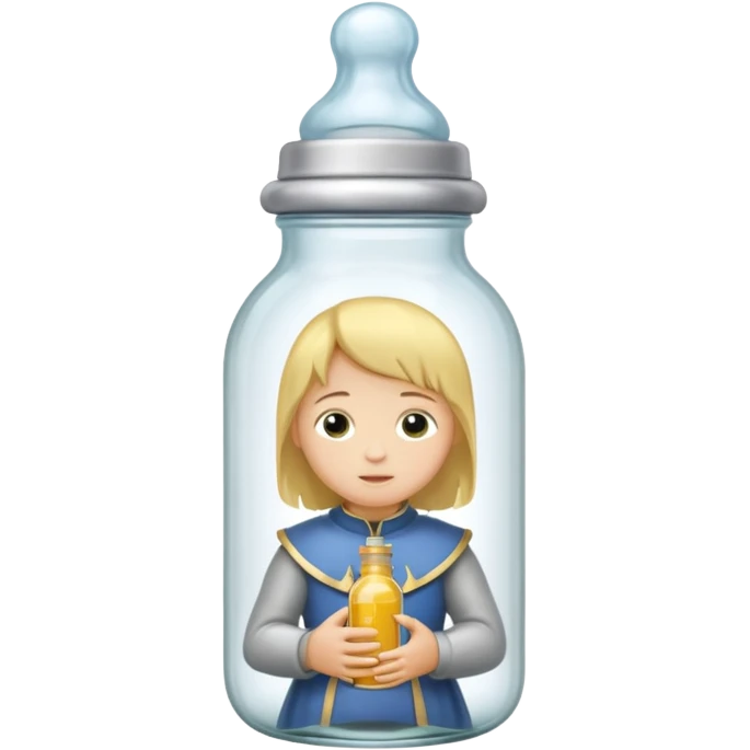 Justeun biberon avec Jeanne d’arc dedans  emoji