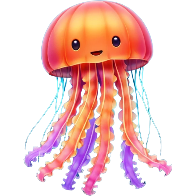 jellyfish with unique design and color but i want a simple one emoji