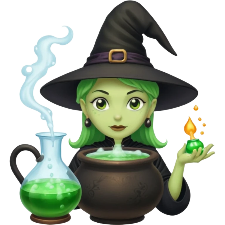 green witch cooking potion emoji