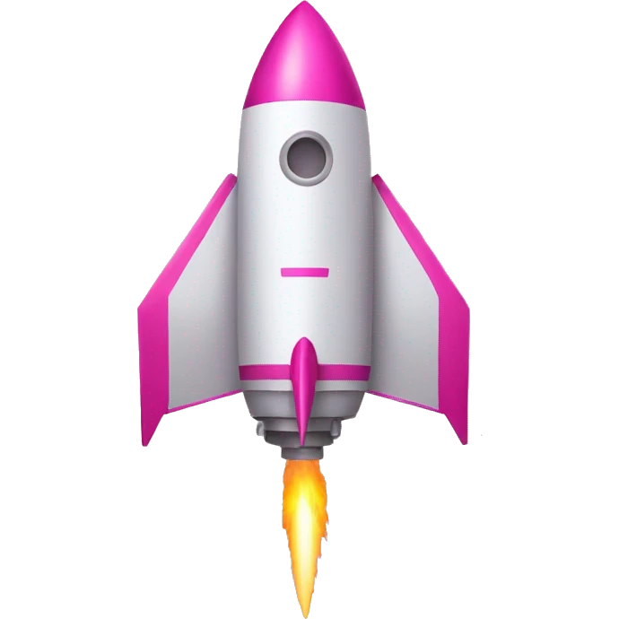 pink rocket emoji