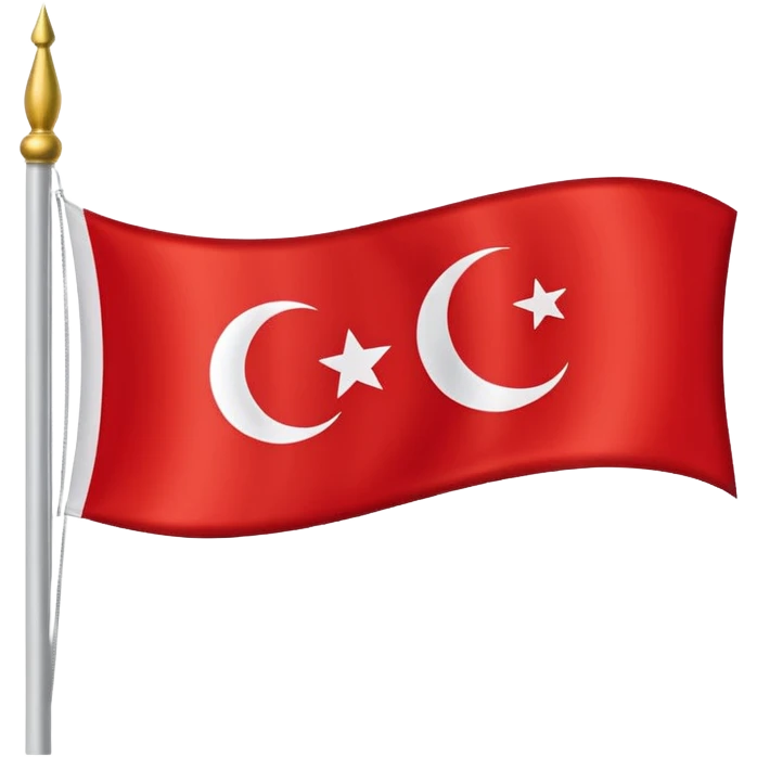 Turkish flag in blue emoji