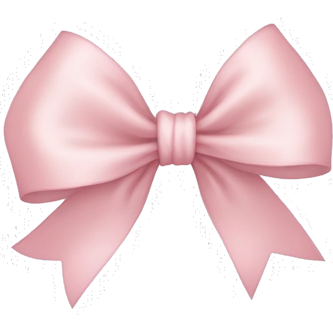 light pink ribbon bow emoji