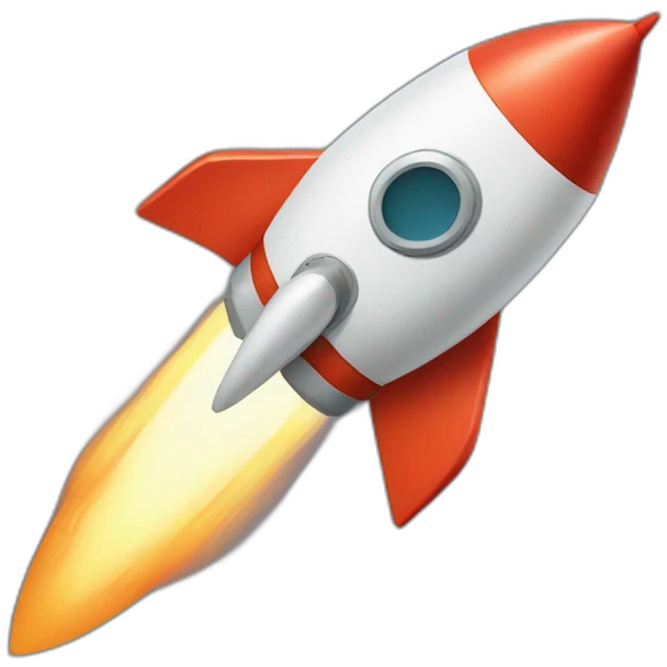 Cartoon rocket emoji
