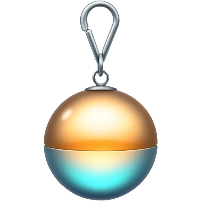 Glowing sphere with subtle masculine style essence, minimalist hanger element integrated, clean lines with soft aura waves emoji