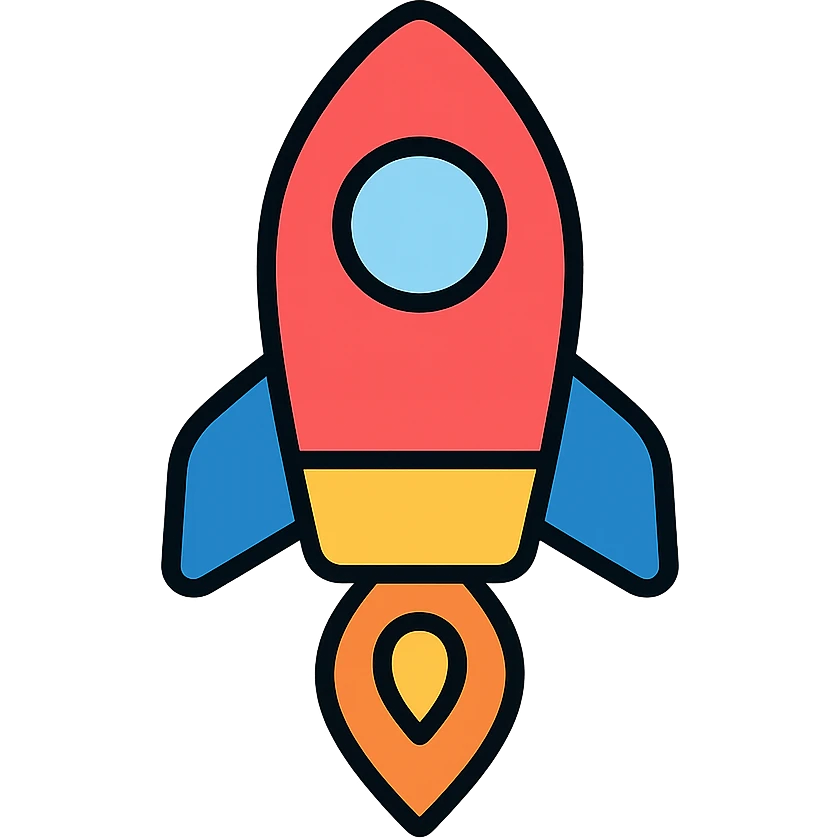 colored rocket icon emoji