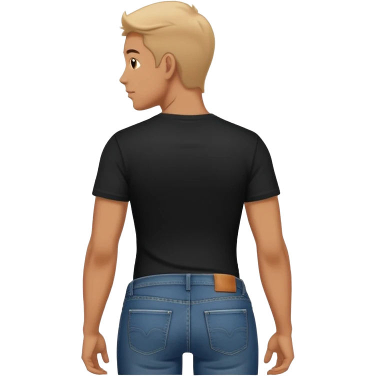 Grabbing butt and looking back emoji