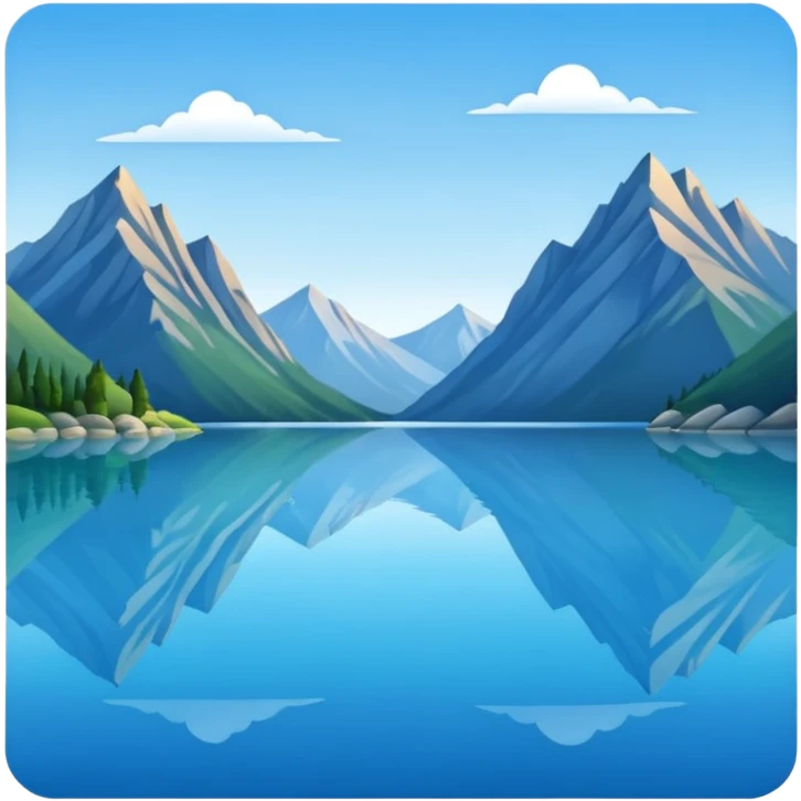 lake between mountains emoji