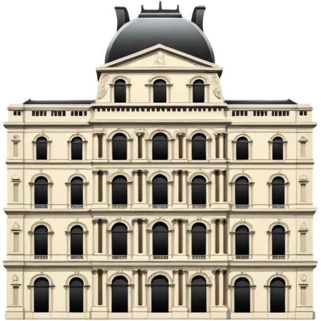 now u want a sticker black an white with louvre museum  emoji