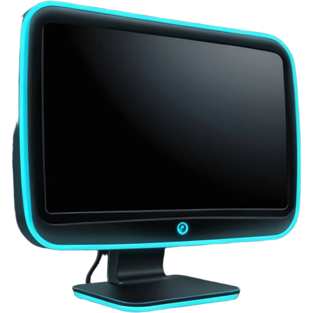 gaming neon monitor emoji