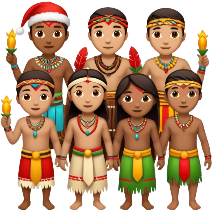 tribals in tribal colors fstival time emoji